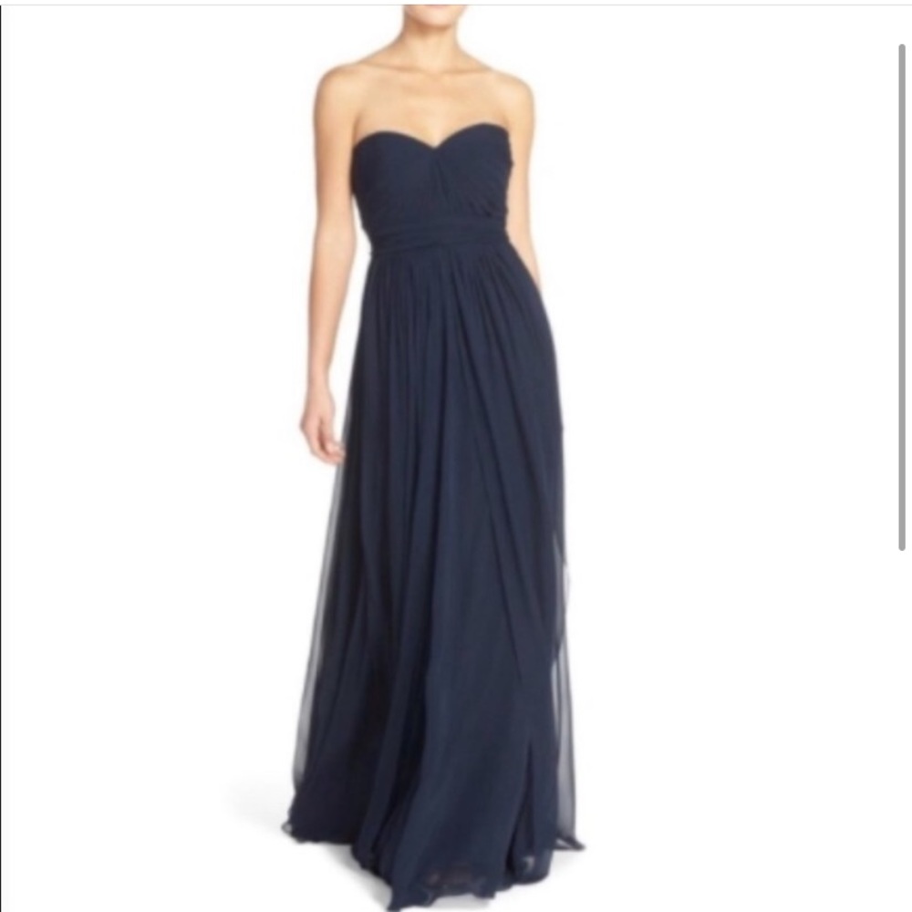 Jenny Yoo Aidan Convertible Gown in Navy/Midnight Blue